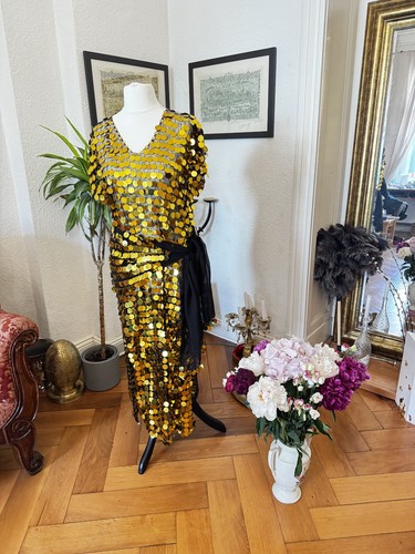 Bauchtanz schwarz gold kleid - schwarz,